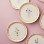 Hermia Juego de Platos para Postre Multicolor (6 Piezas) de Porcelana, 21x21x2 cm